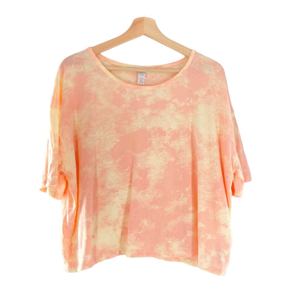 Alternative Apparel Nordstrom Yellow Coral Tie Dye Tee T-Shirt